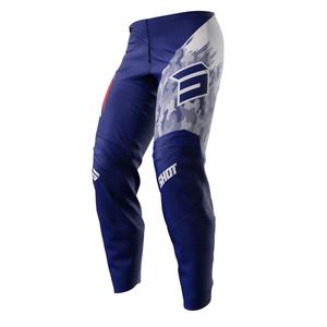 Lasten motocross-housut Shot Matrix sininen alennusmyynti