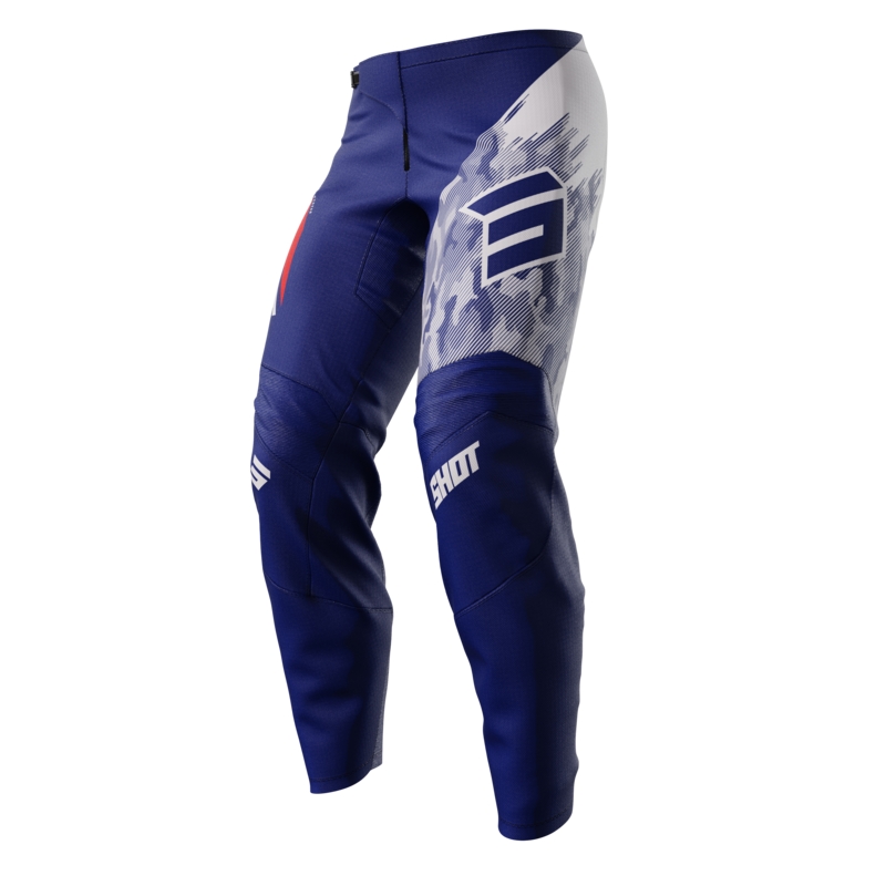 Lasten motocross-housut Shot Matrix sininen alennusmyynti