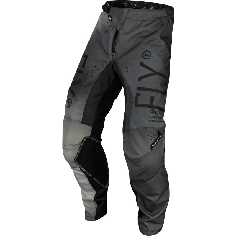 Lasten motocross housut FLY Racing Kinetic Prodigy musta-harmaa alennusmyynti