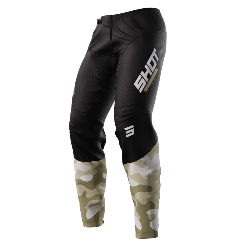 Shot Devo Battle Motocross-housut Musta ja hiekka alennusmyynti