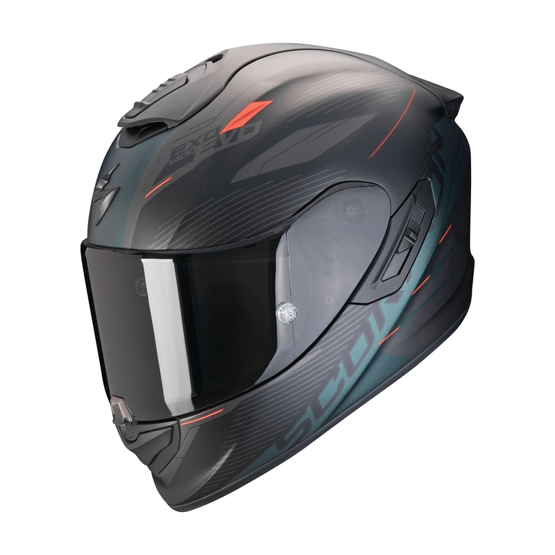Integrální helma na motorku Scorpion EXO-1400 EVO II AIR LUMA matná černo-zelená výprodej