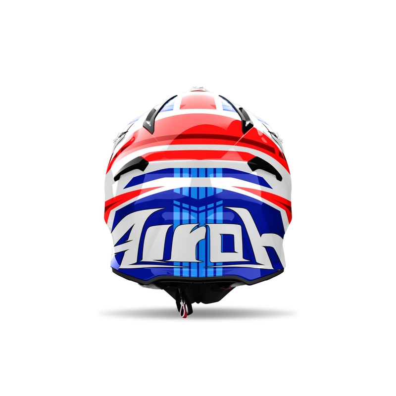 Motocross kypärä Airoh Aviator Ace 2 Proud sini-punainen kiiltävä kiiltävä