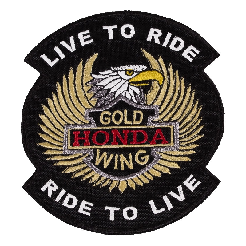 Patch Live to Ride Gold Wing - pienempi