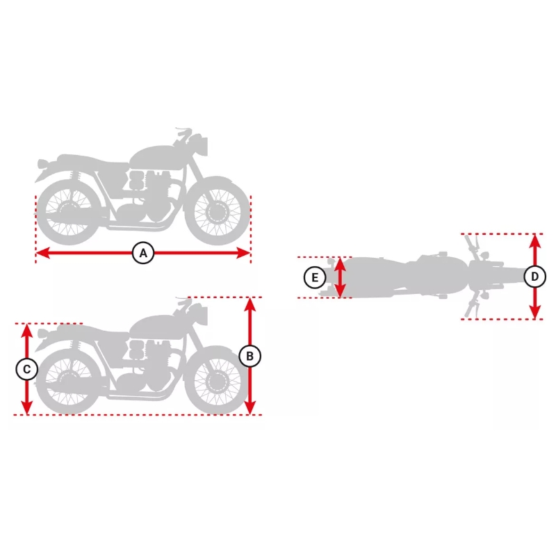 Autotallin pressu moottoripyörälle MotoZem - musta