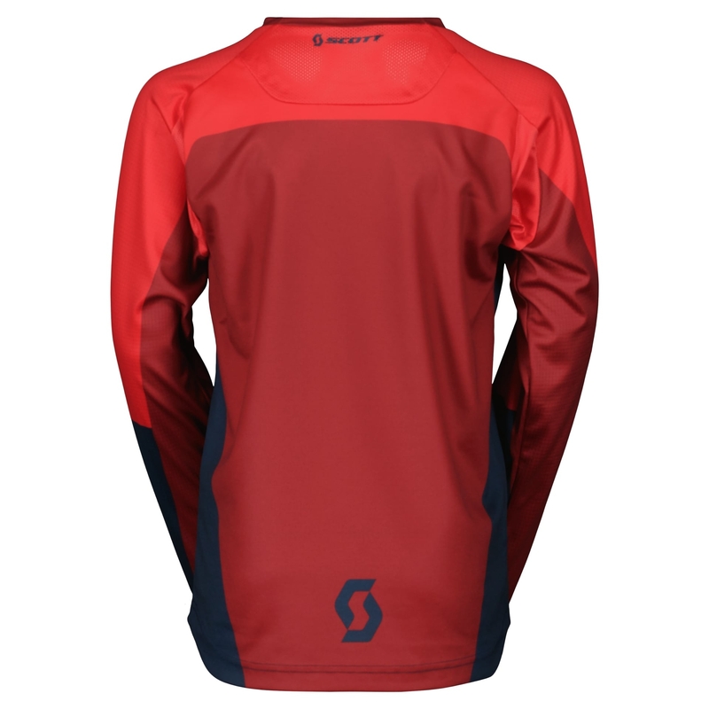 Lasten motocross pelipaita Scott EVO TRACK sininen-neonpunainen
