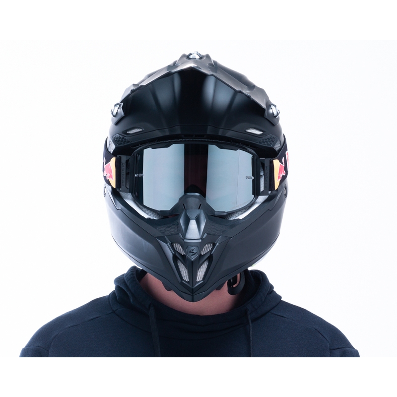 Motocross-lasit Red Bull Spect STRIVE S musta savustetuilla laseilla varustettuna