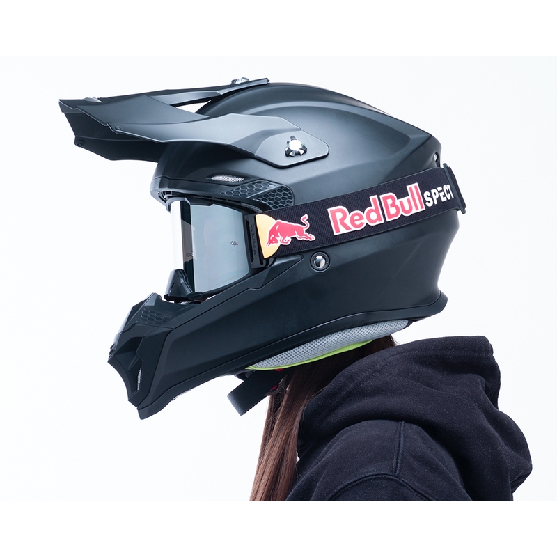 Motocross-lasit Red Bull Spect STRIVE S musta savustetuilla laseilla varustettuna