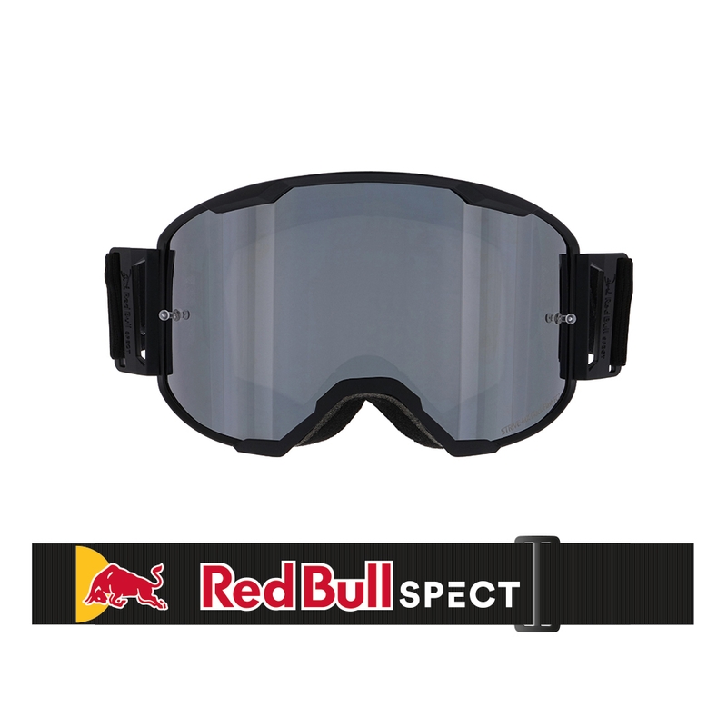 Motocross-lasit Red Bull Spect STRIVE S musta savustetuilla laseilla varustettuna