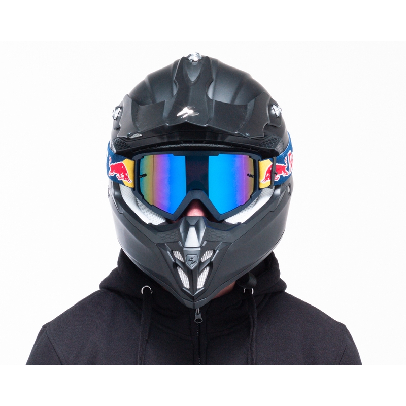 Motocross-lasit Red Bull Spect WHIP tummansiniset, sininen linssi