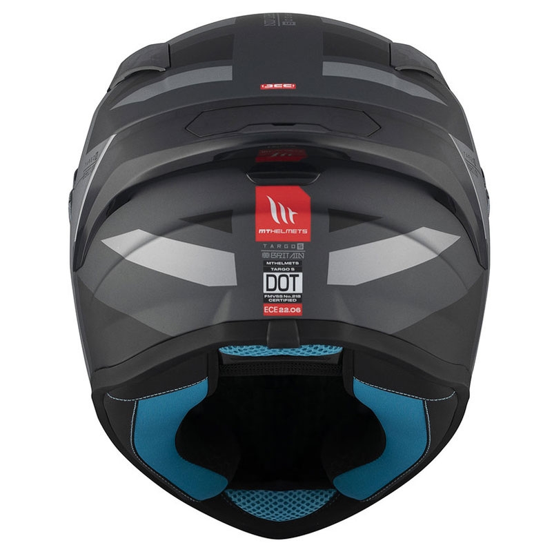 MT TARGO S BRITANNIA C2 integraalinen moottoripyöräilykypärä mattamusta-harmaa
