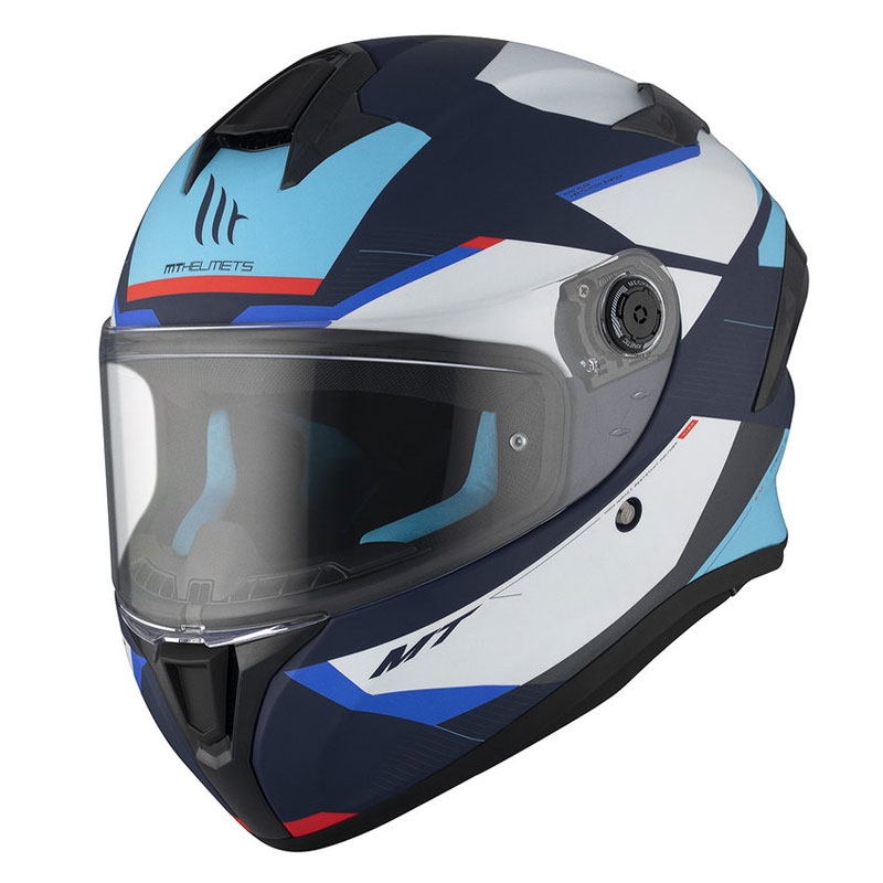 MT TARGO S KAY C7 integraalinen moottoripyöräilykypärä matta sininen-valkoinen