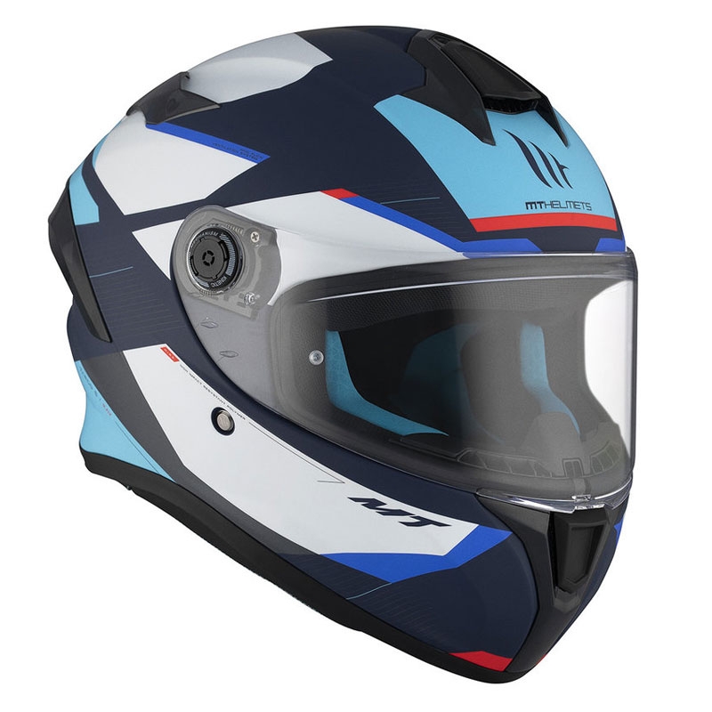 MT TARGO S KAY C7 integraalinen moottoripyöräilykypärä matta sininen-valkoinen
