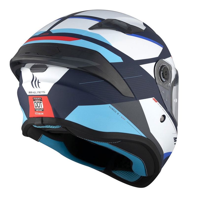 MT TARGO S KAY C7 integraalinen moottoripyöräilykypärä matta sininen-valkoinen