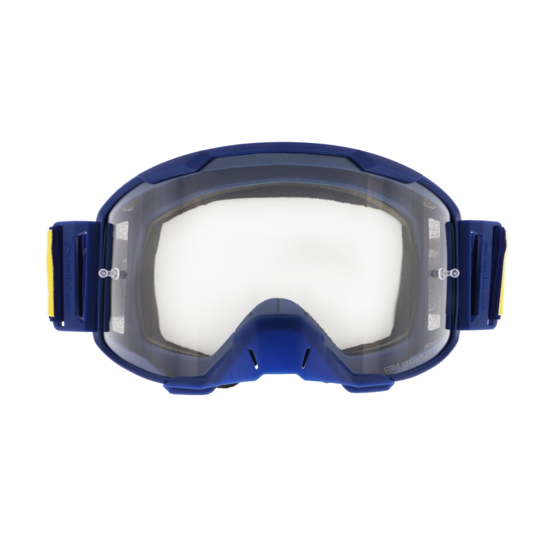 Motocross-lasit Red Bull Spect STRIVE S tummansiniset, kirkas linssi