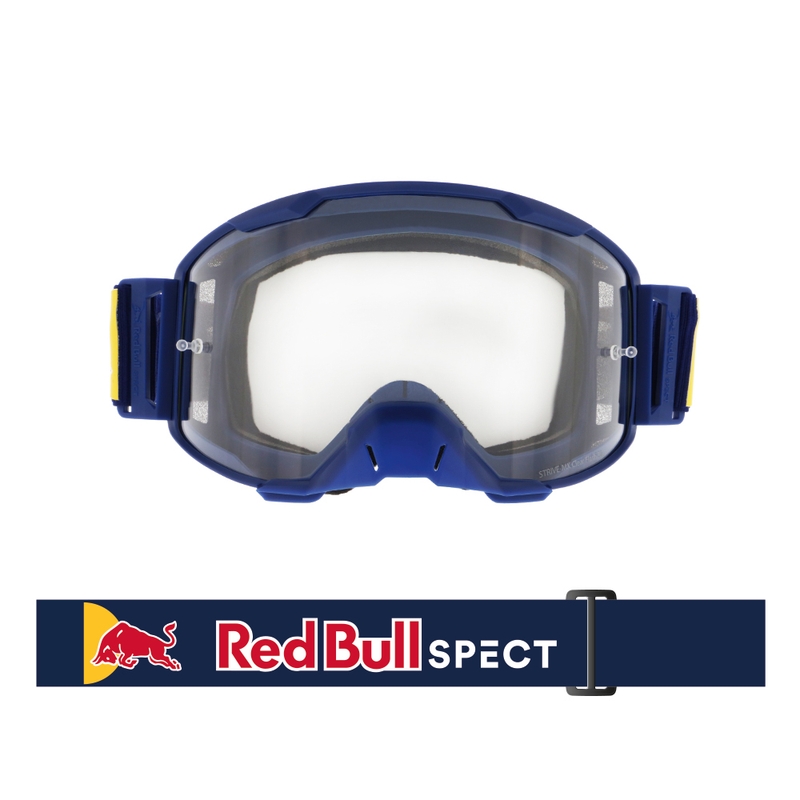 Motocross-lasit Red Bull Spect STRIVE S tummansiniset, kirkas linssi