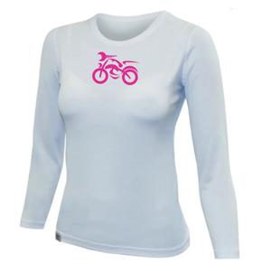 Naisten T-paita nanosilver® MOTOLADY valkoinen - pitkähihainen