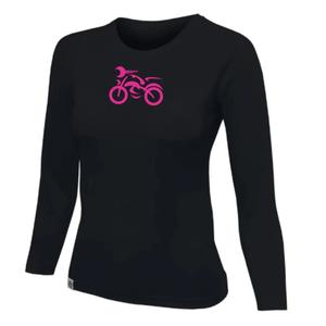 Naisten nanosilver® MOTOLADY T-paita musta - pitkähihainen