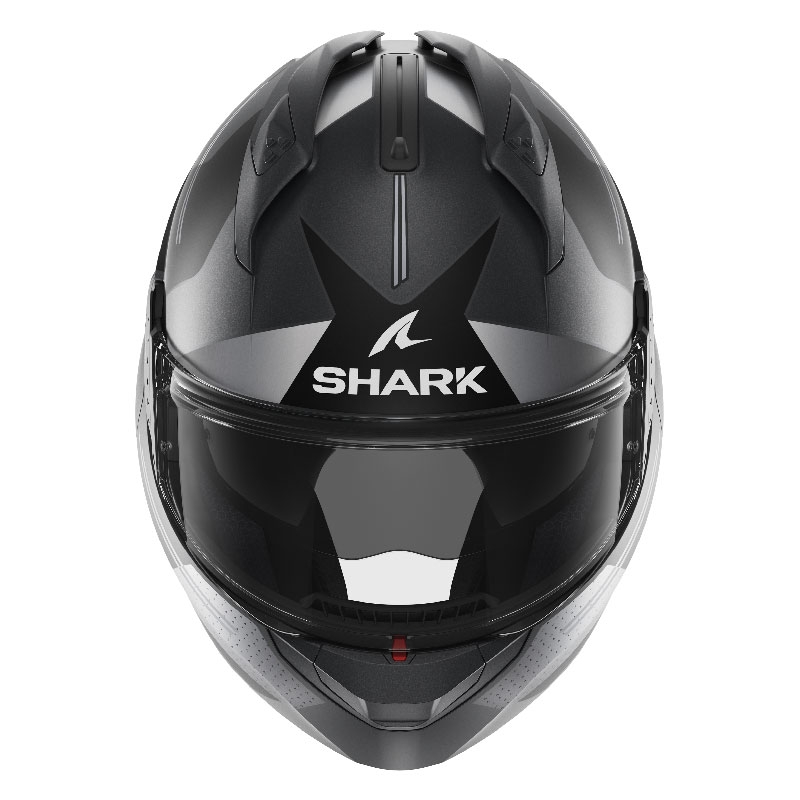 Překlápěcí přilba SHARK EVO-GT Tekline černo-šedá matná