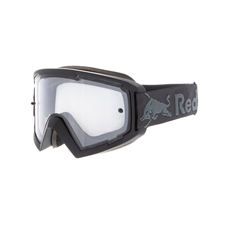 Motocross-lasit Red Bull Spect WHIP tummanharmaat, kirkas linssi