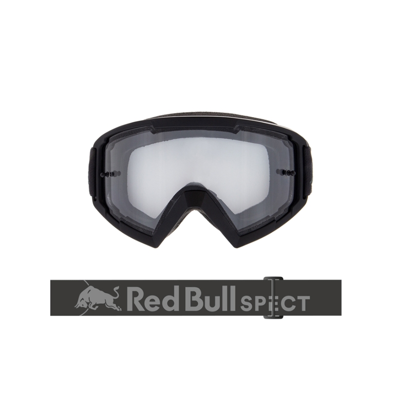 Motocross-lasit Red Bull Spect WHIP tummanharmaat, kirkas linssi