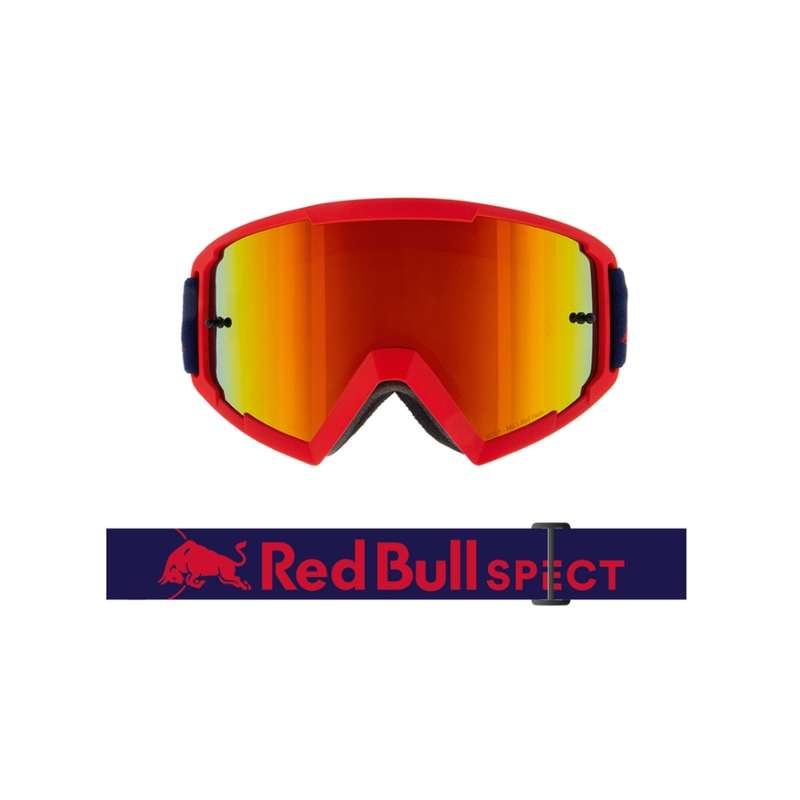 Motocross lasit Red Bull Spect WHIP punainen oranssilla linssillä varustettuna