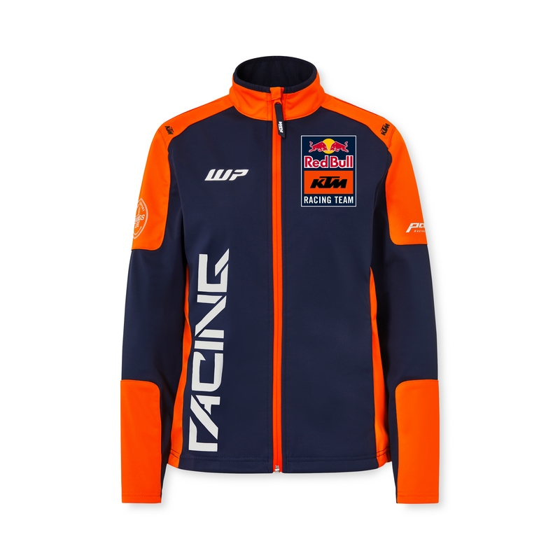 Naisten KTM Replica Team softshell-takki sininen-oranssi