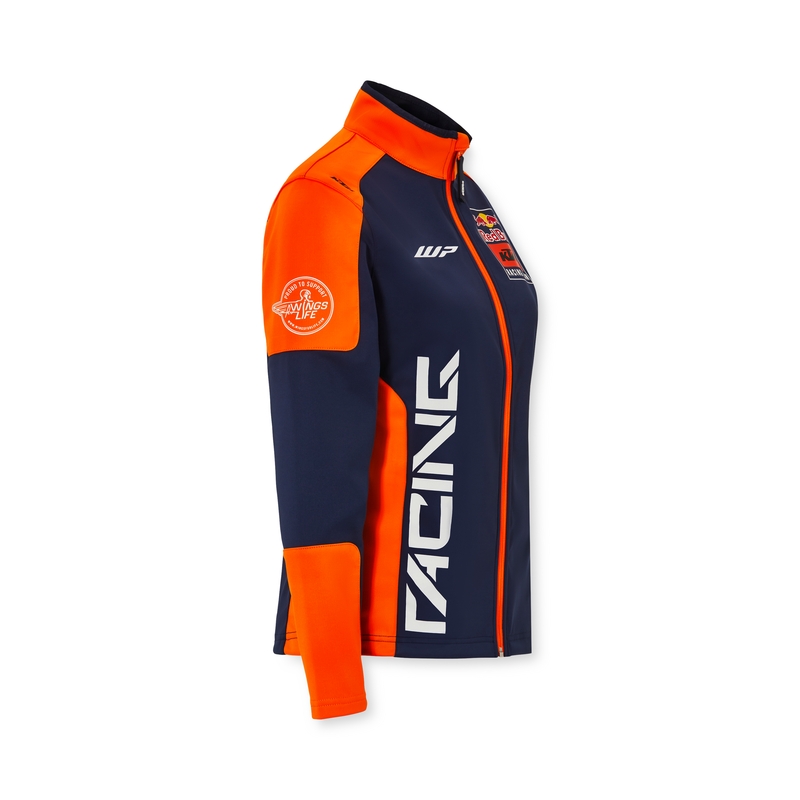 Naisten KTM Replica Team softshell-takki sininen-oranssi