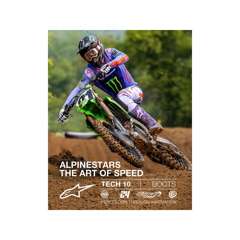 Alpinestars Tech 10 moottoripyöräsaappaat violetti-musta-valkoinen