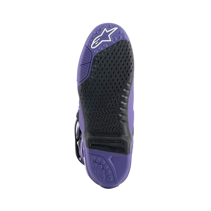 Alpinestars Tech 10 moottoripyöräsaappaat violetti-musta-valkoinen
