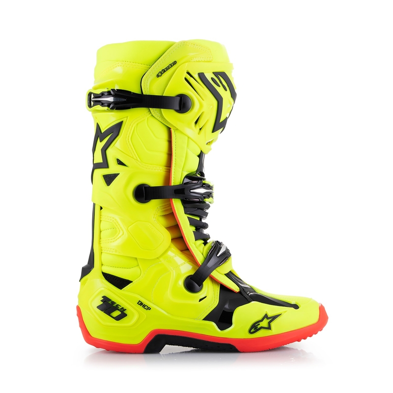 Alpinestars Tech 10 Keltainen Fluo Musta Fluo Moottoripyöräily saappaat