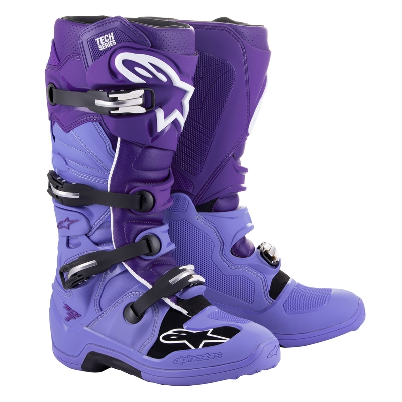 Boty na motorku Alpinestars Tech 7 2024 fialovo-bílo-černé
