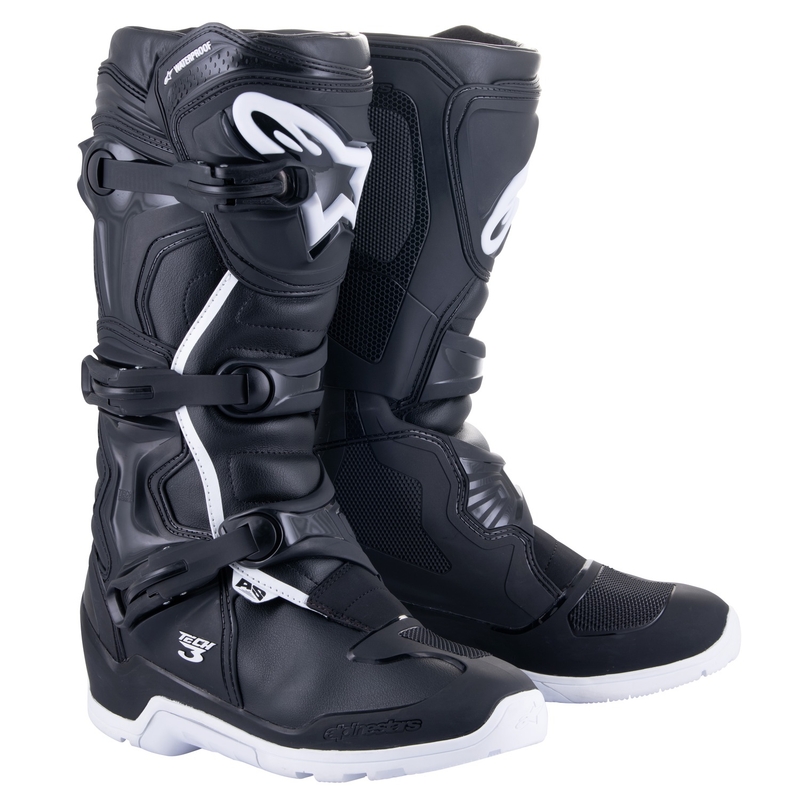 Alpinestars Tech 3 Enduro Vedenpitävä Musta ja Valkoinen Moottoripyöräilykengät