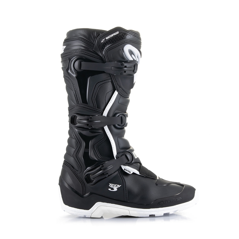 Alpinestars Tech 3 Enduro Vedenpitävä Musta ja Valkoinen Moottoripyöräilykengät