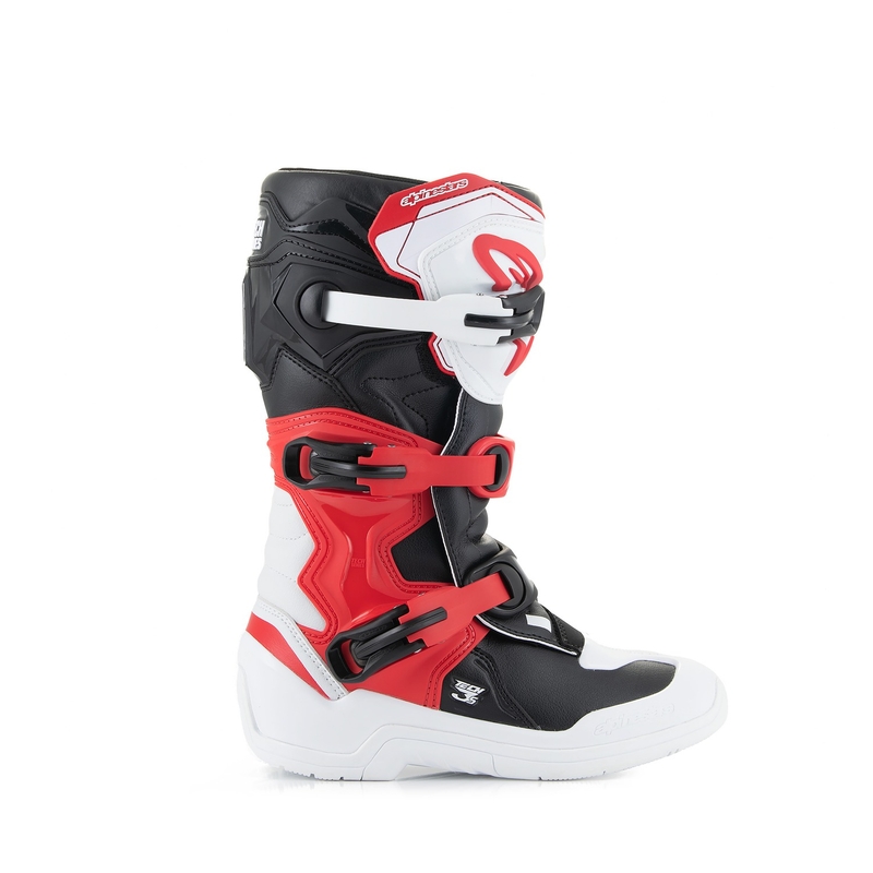 Alpinestars Tech 3S Nuorten valkoinen ja punainen moottoripyörä saappaat lapsille