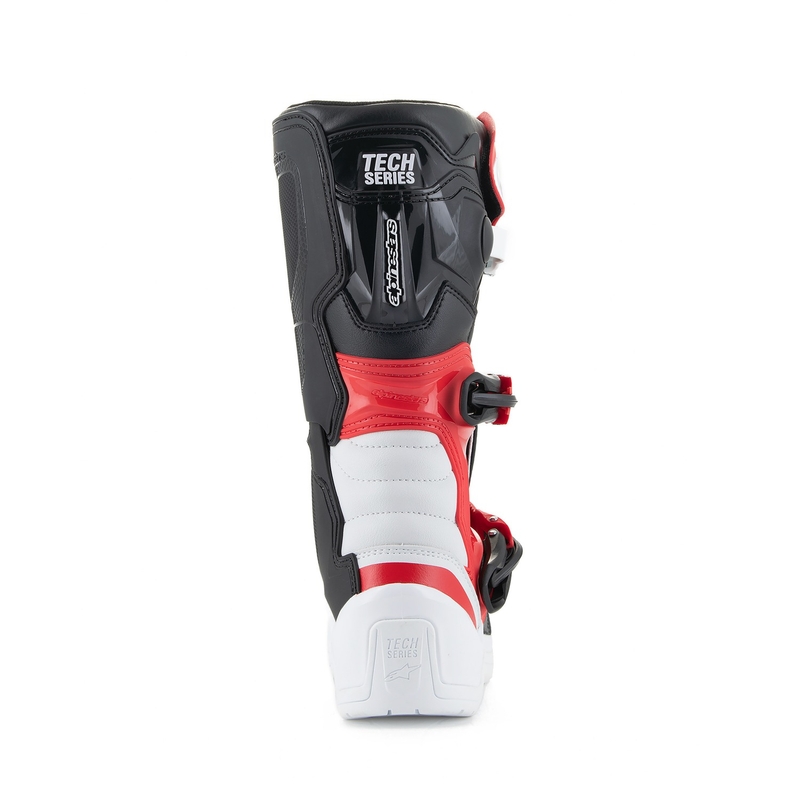Alpinestars Tech 3S Nuorten valkoinen ja punainen moottoripyörä saappaat lapsille