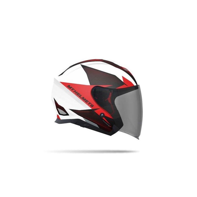 Přilba na motorku otevřená MT Thunder SV Jet Wing bílo-červená