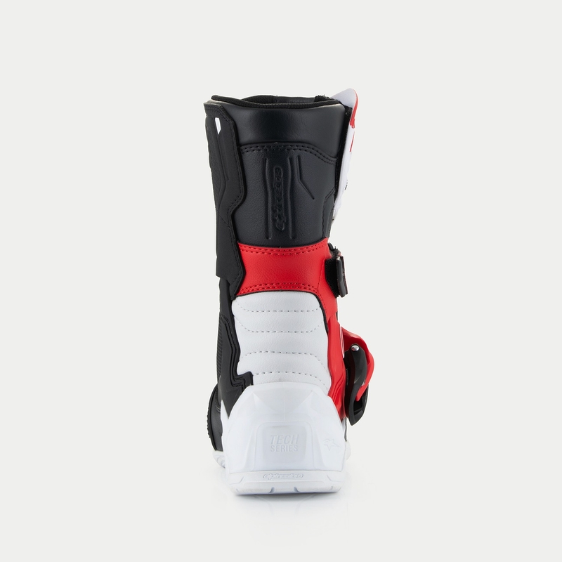 Alpinestars Tech 3S Lasten musta, valkoinen ja punainen moottoripyöräsaappaat