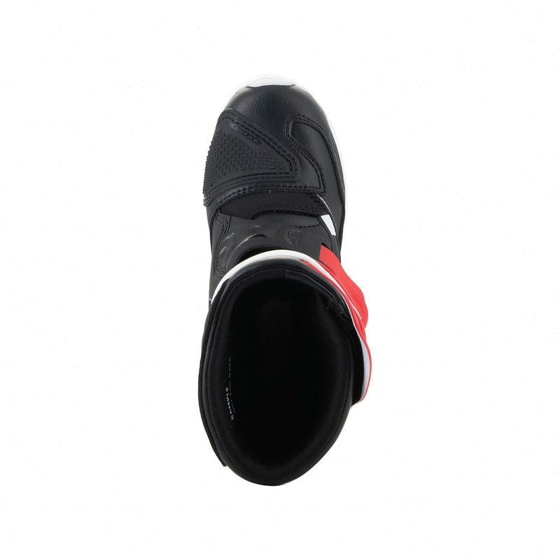 Alpinestars Tech 3S Lasten musta, valkoinen ja punainen moottoripyöräsaappaat