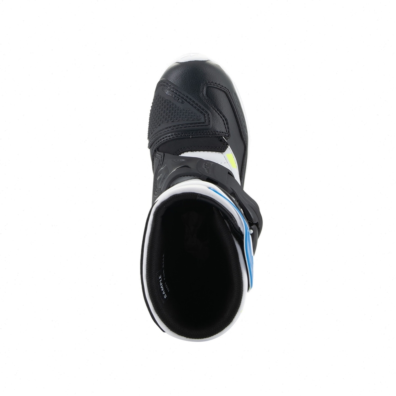 Alpinestars Tech 3S Kids valko-musta-siniset moottoripyöräsaappaat
