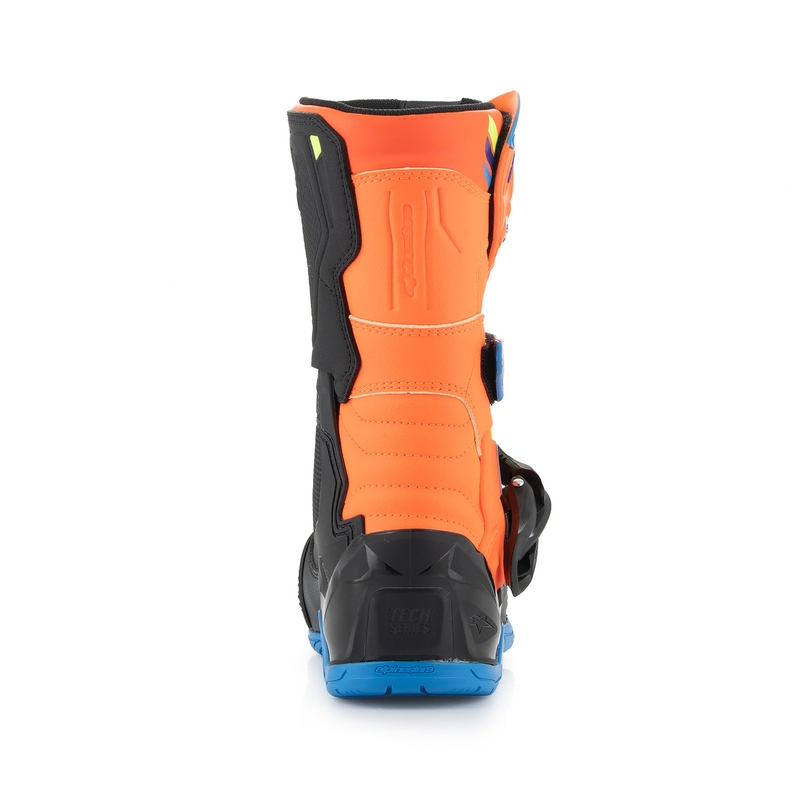 Alpinestars Tech 3S Kids fluo-oranssi-sininen-fluokelta-musta moottoripyöräsaappaat