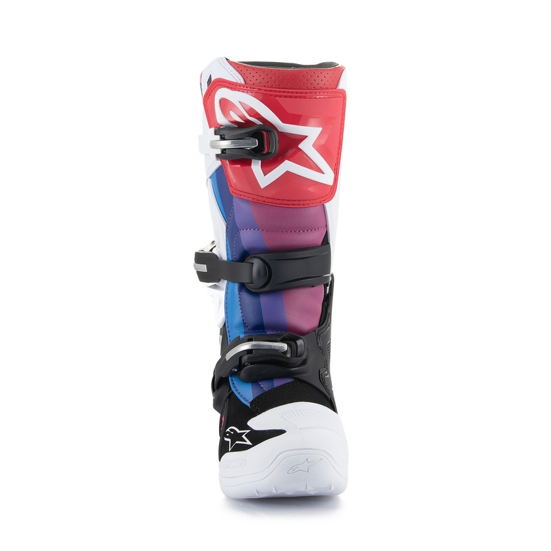 Alpinestars Tech 7 S lasten motocross-saappaat valkoinen-musta-punainen-sininen-violetti