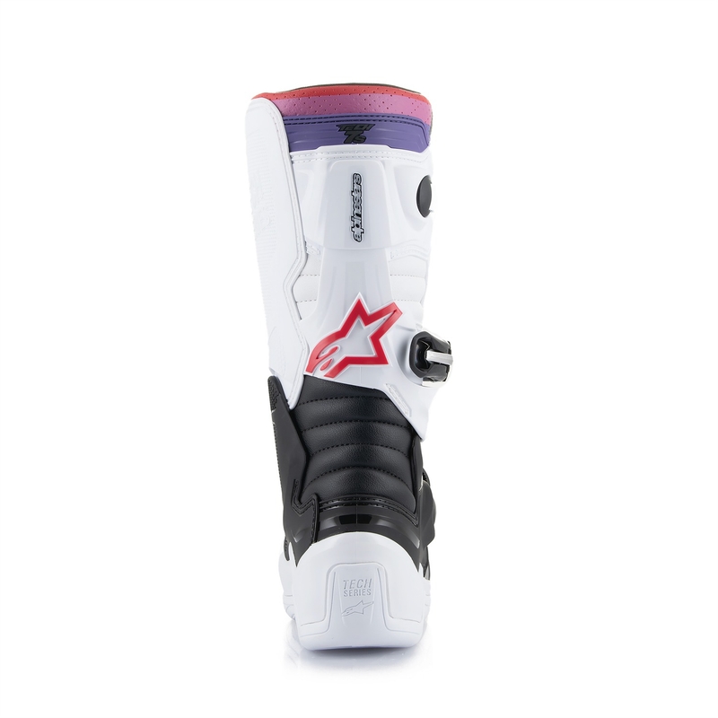 Alpinestars Tech 7 S lasten motocross-saappaat valkoinen-musta-punainen-sininen-violetti