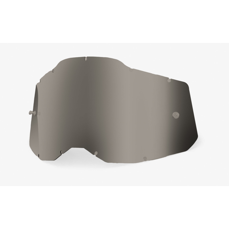 Plexi 100% Racecraft 2/Accuri 2/Strata 2 hopea kromi (huurtumaton) (Anti-fog)