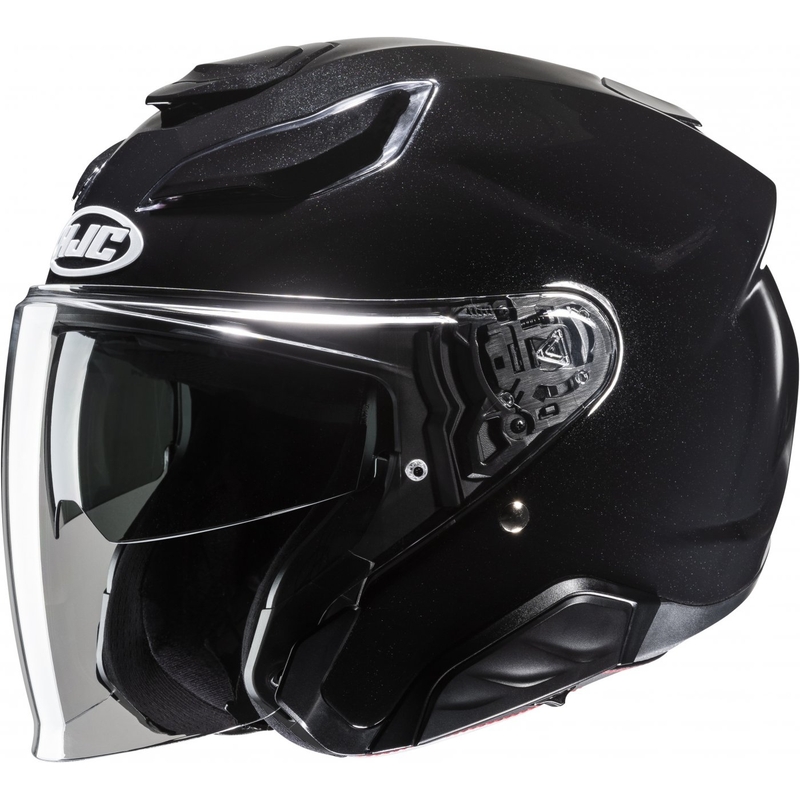 HJC F31 Solid Metallic Black Avoin moottoripyöräilykypärä