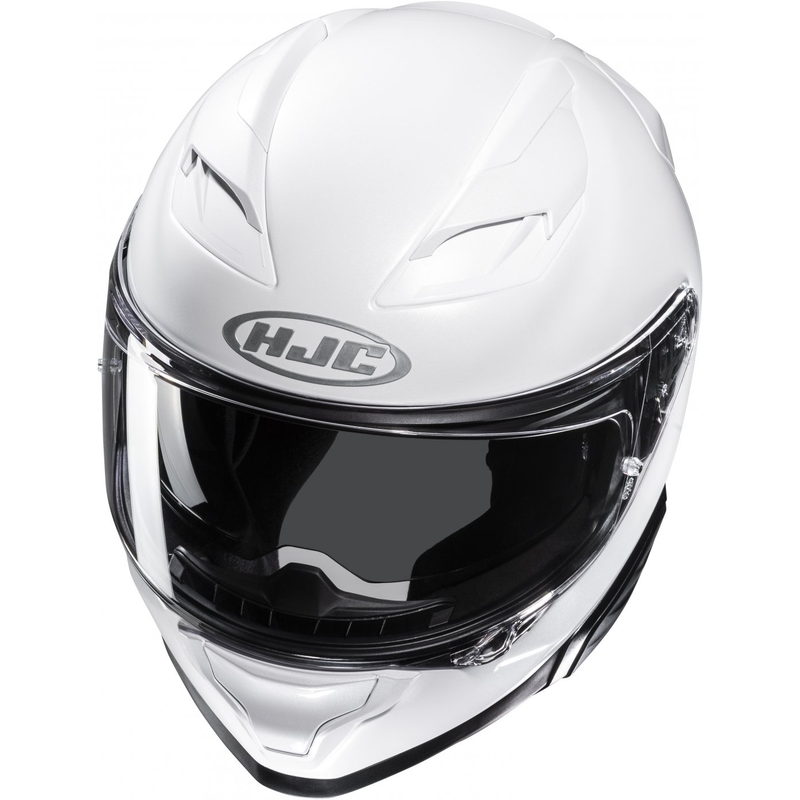 HJC F71 Solid Pearl White Integral moottoripyöräilykypärä