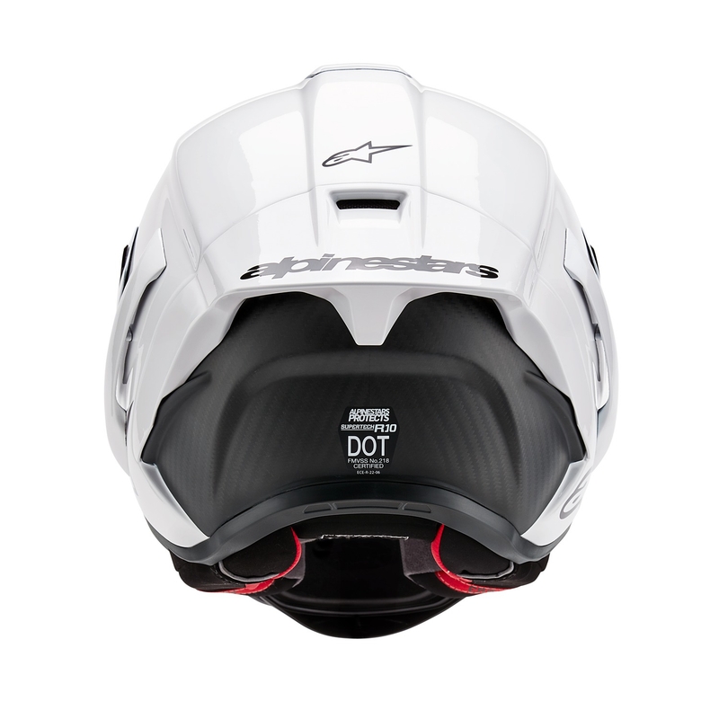 Alpinestars Supertech R-10 Solid carbon valkoinen matta integroitu moottoripyöräilykypärä