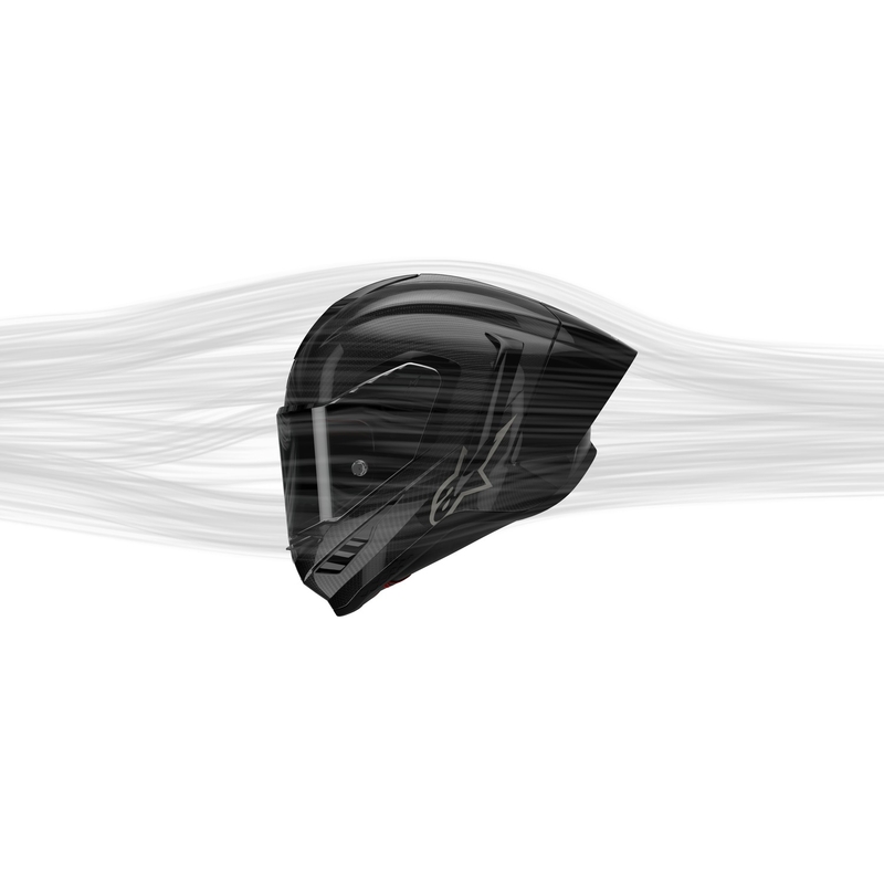 Alpinestars Supertech R-10 Element carbon hopea-musta integroitu moottoripyöräilykypärä