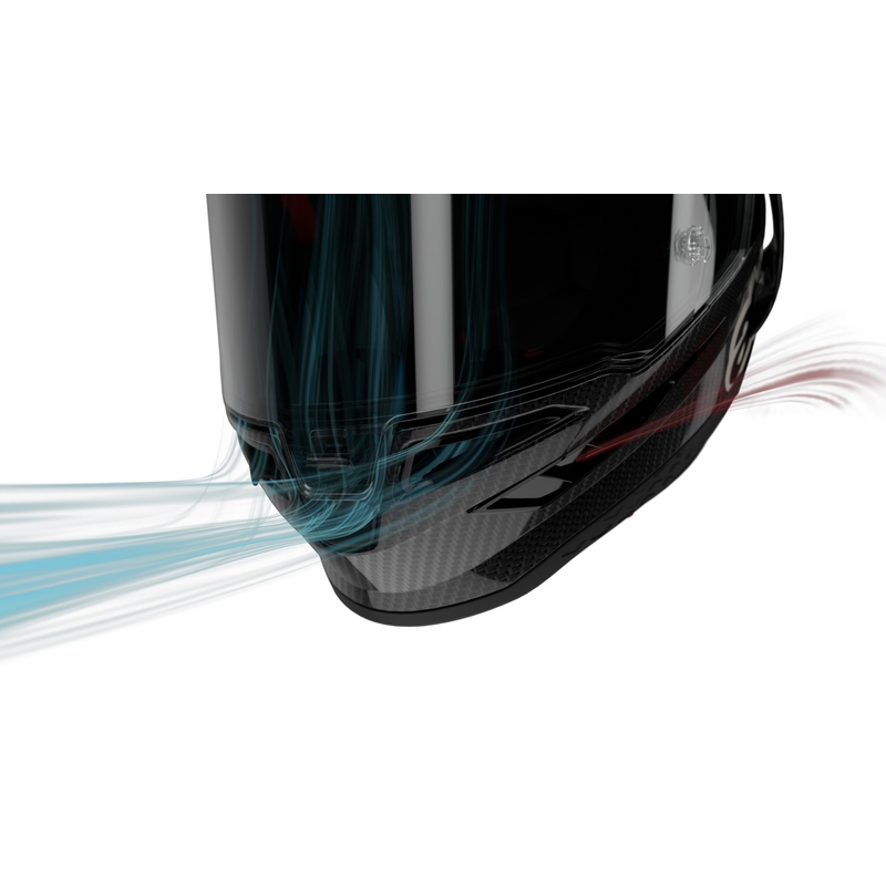 Alpinestars Supertech R-10 Element carbon hopea-musta integroitu moottoripyöräilykypärä
