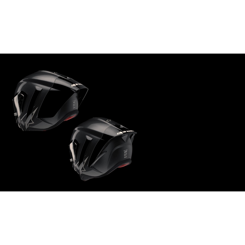 Alpinestars Supertech R-10 Element carbon hopea-musta integroitu moottoripyöräilykypärä