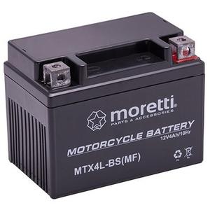 Moretti MTX4L-BS huoltovapaa geeliakku, 12V 4Ah